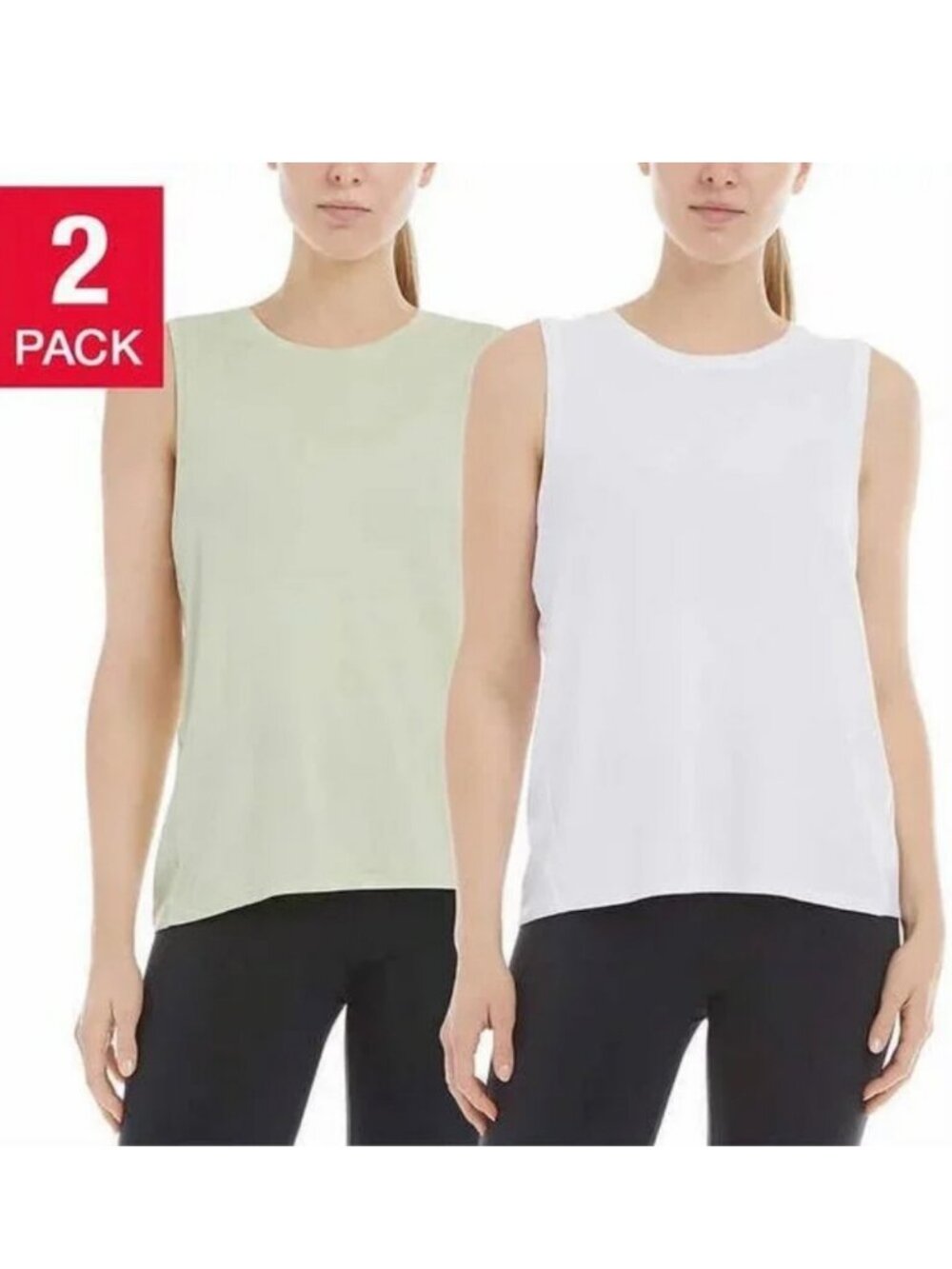 NEW Danskin 2 Pack Breathe Space Dyed Wicking Moisture Control Tank Tops Shirt
